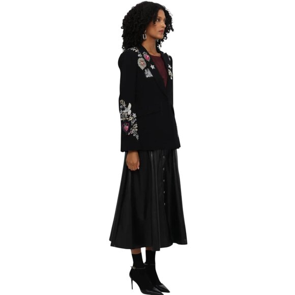 Cinq à Sept Heritage Patch Cheyenne Blazer Size M/L, 10 US NEW - Picture 5 of 14